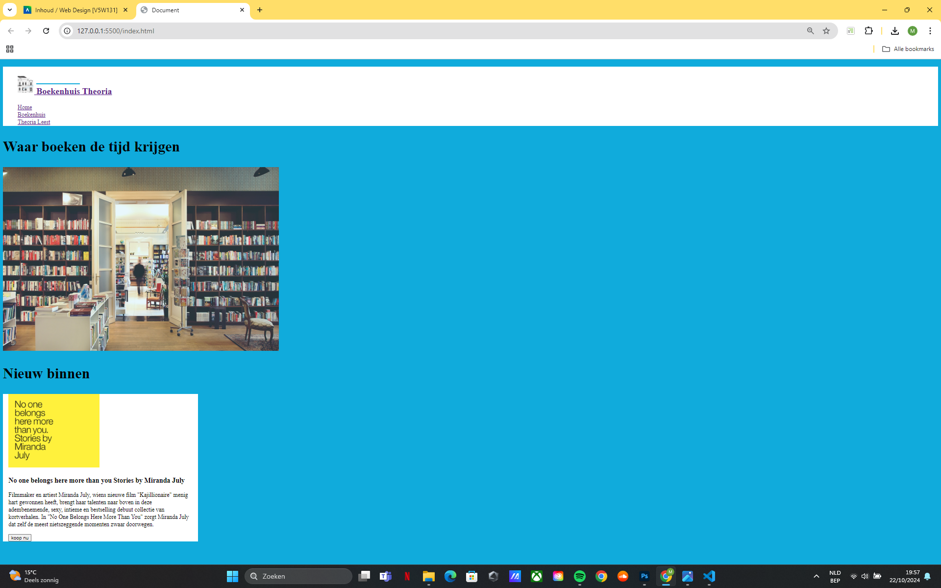 Zelfgemaakte website